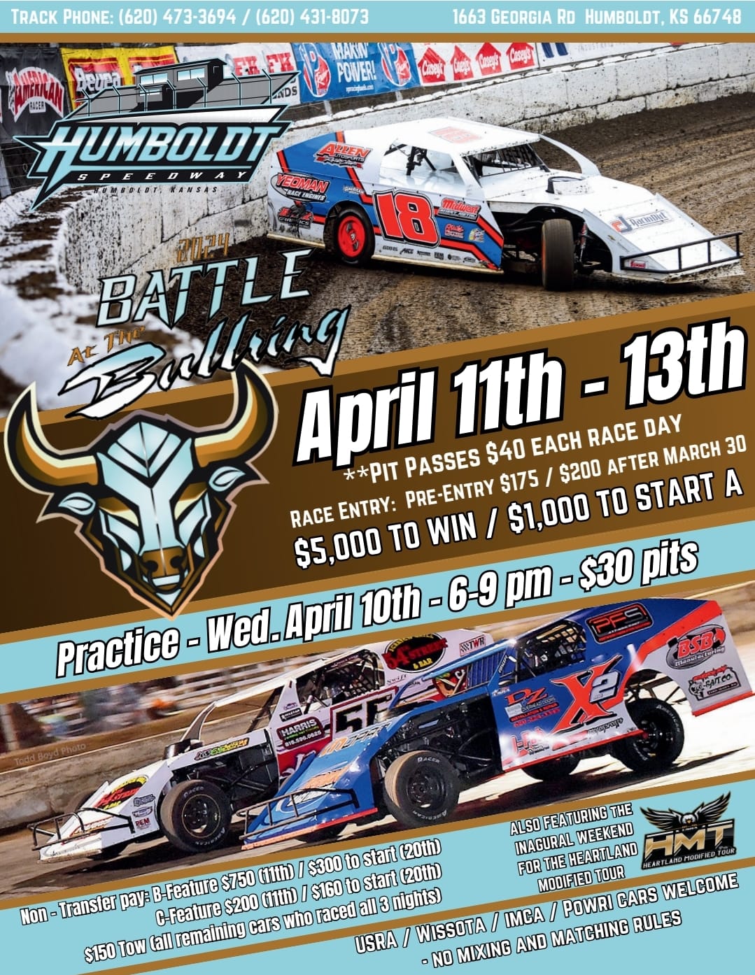 RacinBoys News Battle at the Bullring underway at Humboldt Speedway