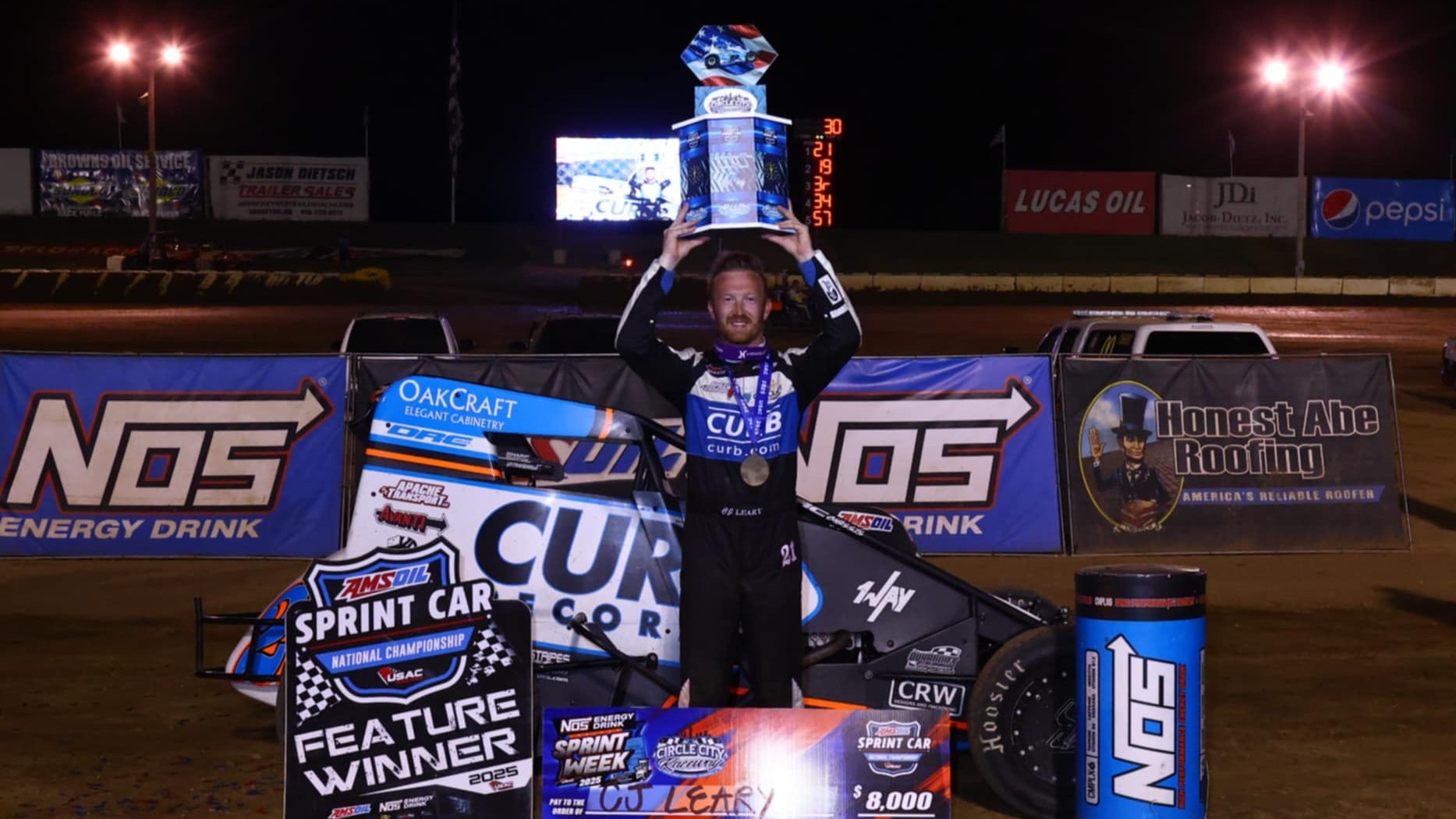RacinBoys News - C.J. Leary Wins at Circle City for His First USAC ...